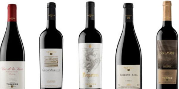 Los 5 vinos de Familia Torres mejor valorados  por Wine Spectator