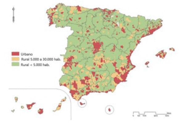 La población de las áreas rurales en España supera los 7,5 millones de personas