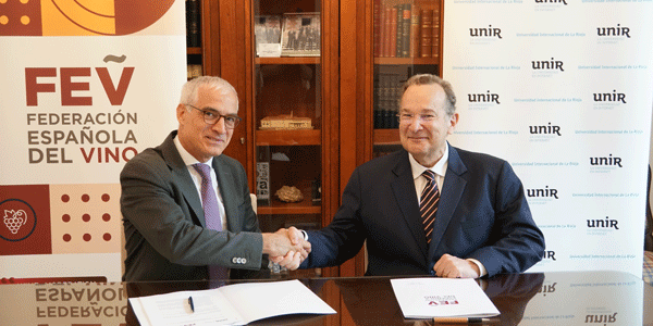 UNIR y FEV firman un acuerdo para impulsar la formación en diferentes áreas relacionadas con la gestión del mundo del vino