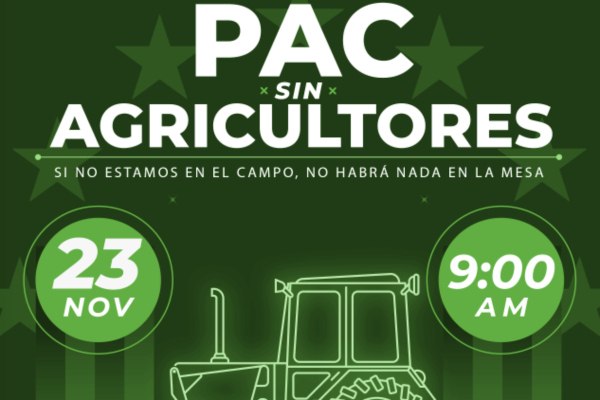 Concentración de Asaja ante la oficina de la Comisión Europea en Madrid