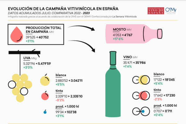 Baja el consumo de vino en el interanual a julio un 6,5%