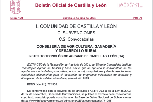Castilla y León incrementa un 18 %, hasta 1,3 millones, las ayudas a la divulgación de la calidad alimentaria promovida por los consejos reguladores