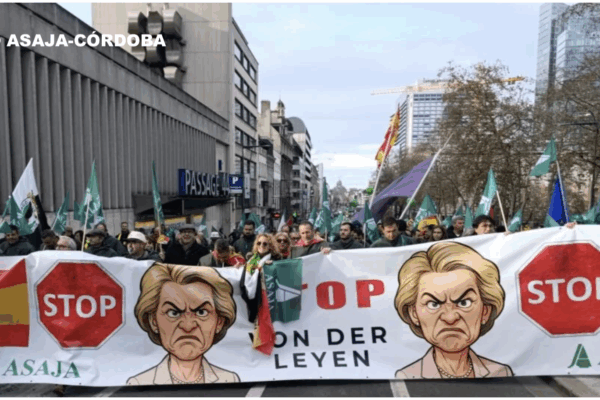 10.000 agricultores de toda la UE se manifiestan en Bruselas para reclamar cambios en la política agraria
