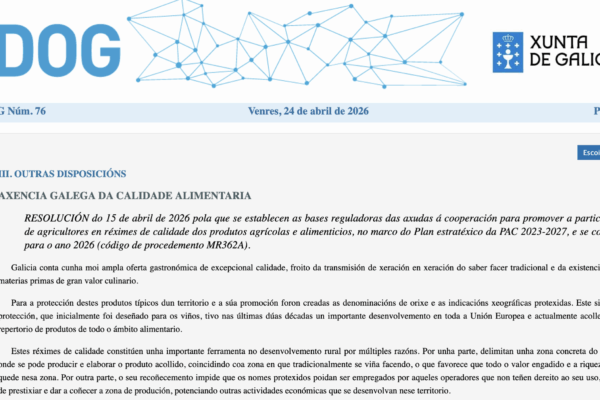 Galicia destina 240.000 euros a impulsar la entrada de agricultores en sellos de calidad