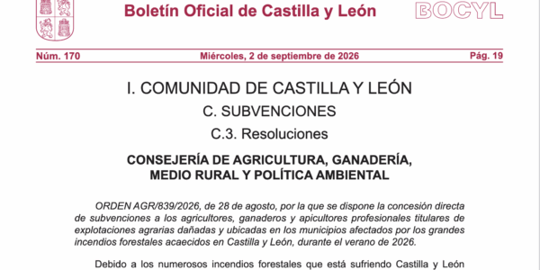 Castilla y León abona 1,86 millones a 339 explotaciones afectadas por los incendios